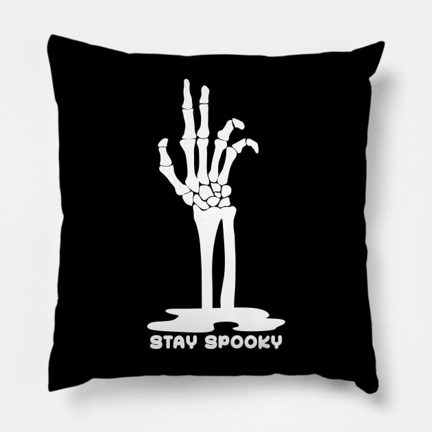 Skeleton Hand Rising From The Ground Pillow by gotd