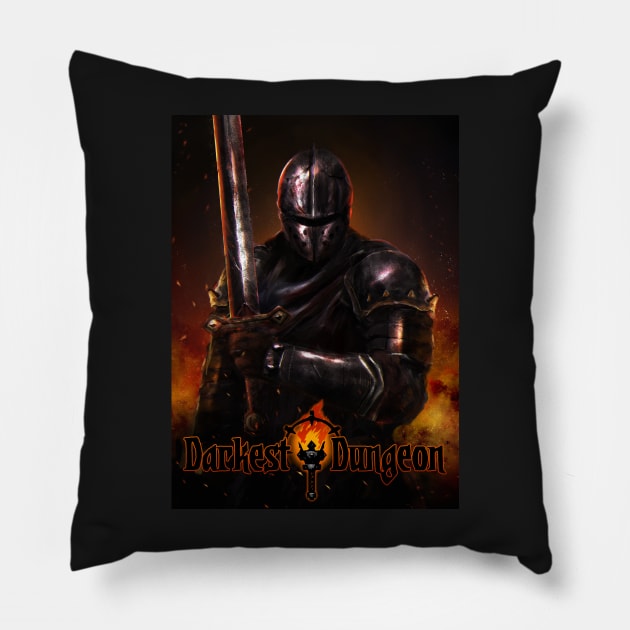 Crusader Darkest Dungeon Pillow by marioteodosio