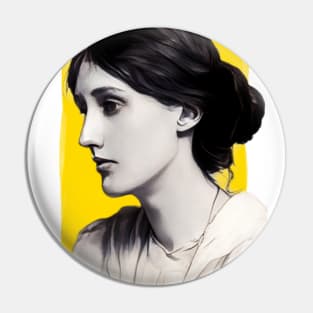 English author Virginia Woolf illustration Pin