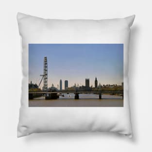 London Eye Houses of Parliament England Pillow