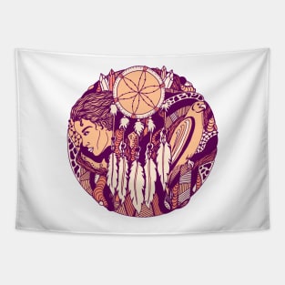 Peach Dream Falcon Tapestry