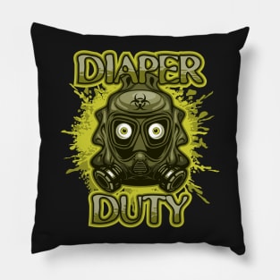 Funny Diaper Duty Baby Changing Time Pillow