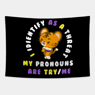 i dentify as a treath (nonbinary) Tapestry