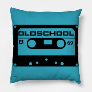 OLDSCHOOL CASSETTE TAPE BIRTHDAY GIFT SHIRT BLACK 69 Pillow