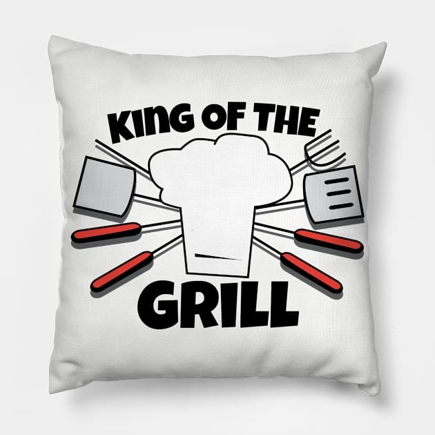 King of The Grill Pillow by MiniMoosePrints