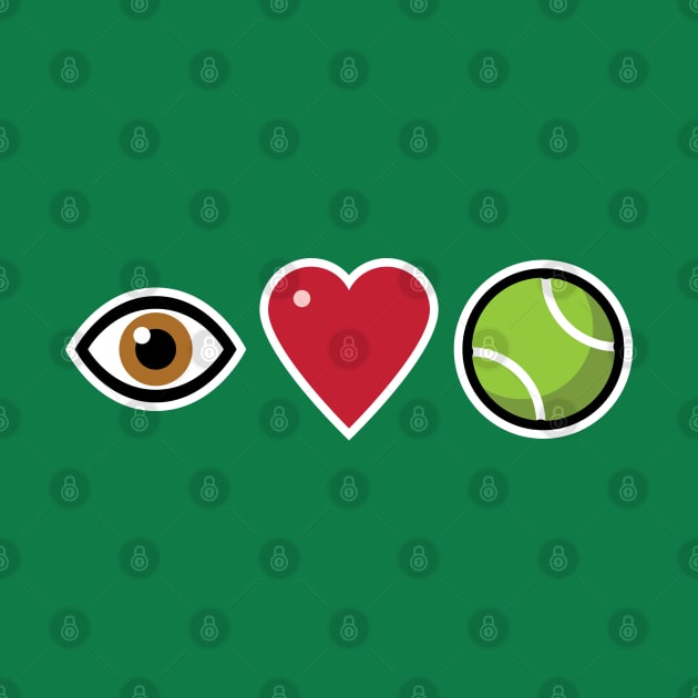 I Love Tennis by Fourteen21 Designs