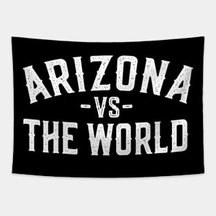 Show Your Arizona Pride with our 'Arizona vs The World' Design Tapestry