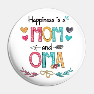 Happiness Is A Mom And Oma Wildflower Happy Mother's Day Pin