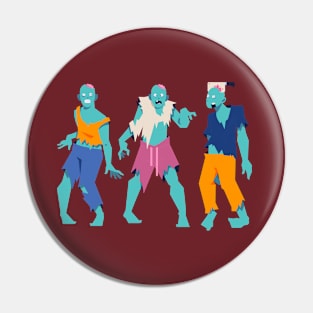 Halloween zombies collection Pin
