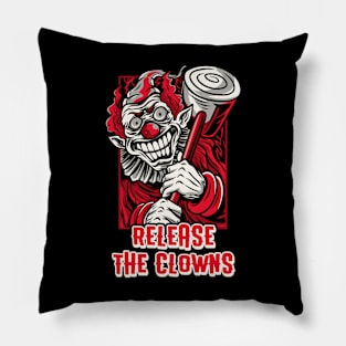 Release the clowns halloween circus Pillow