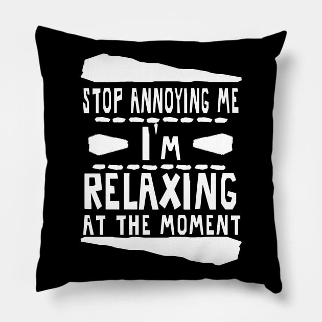 Chill out Lunch Break Relaxing Yoga Meditation Pillow by FindYourFavouriteDesign