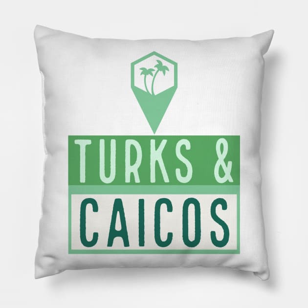 Turks and Caicos Islands Caribbean Pillow by cricky