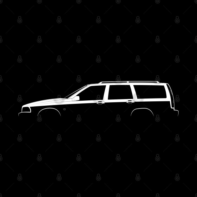 Volvo V70 (1996) Silhouette by Car-Silhouettes