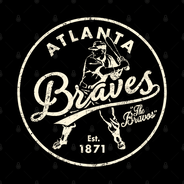 Vintage Atlanta Braves 2 by Buck Tee Originals by Buck Tee