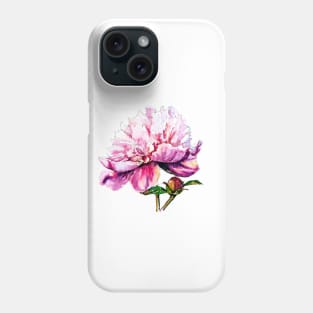 Pink peony Phone Case