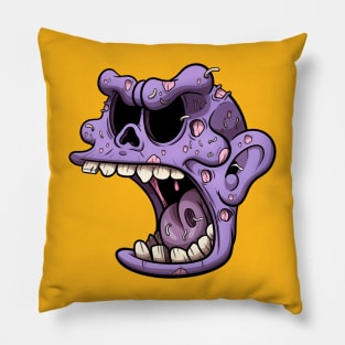 Zombie Head With Maggots Pillow