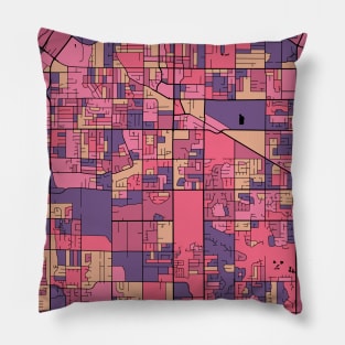 Surrey Map Pattern in Purple & Pink Pillow