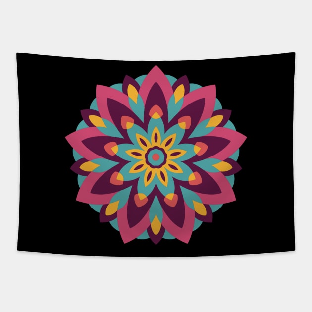 Prismatic Mandala Tapestry by EarlAdrian