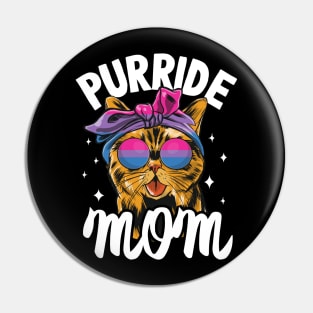 Purride Mom Cat Funny Bi Pride Pin