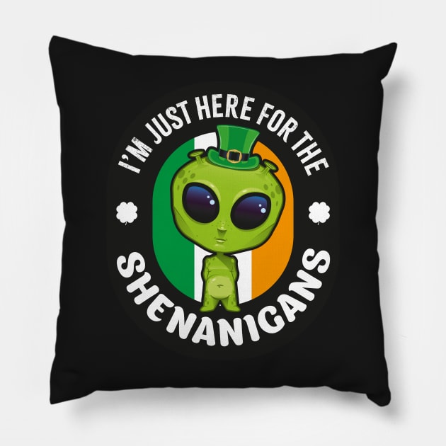 I'm just here for the shenanigans Pillow by Bubsart78