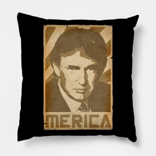 Donald Trump Merica Retro Propaganda Pillow