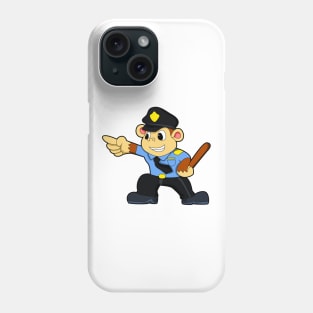 Monkey as Police officer - Police Phone Case