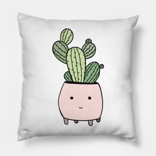 Cactus in pink flowerpot Pillow