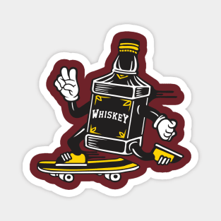 Whiskey Skateboard Magnet