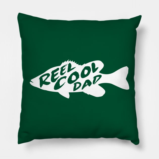 Reel Cool Dad Fun Father Fish Gift Pillow by HeyListen