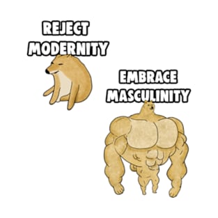 Reject Modernity Embrace Masculinity Meme T-Shirt