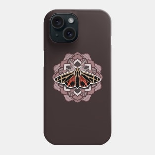 Ornate Tiger Moth Mandala Phone Case