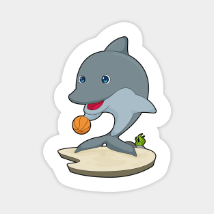 Dolphin Basketball player Basketball Magnet