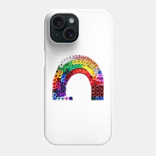 Retro Rainbow Sequin Print 70s 80s Vibe Phone Case