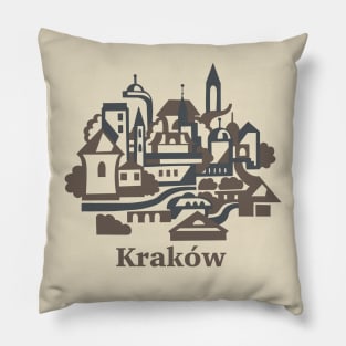 Krakow city travels Pillow