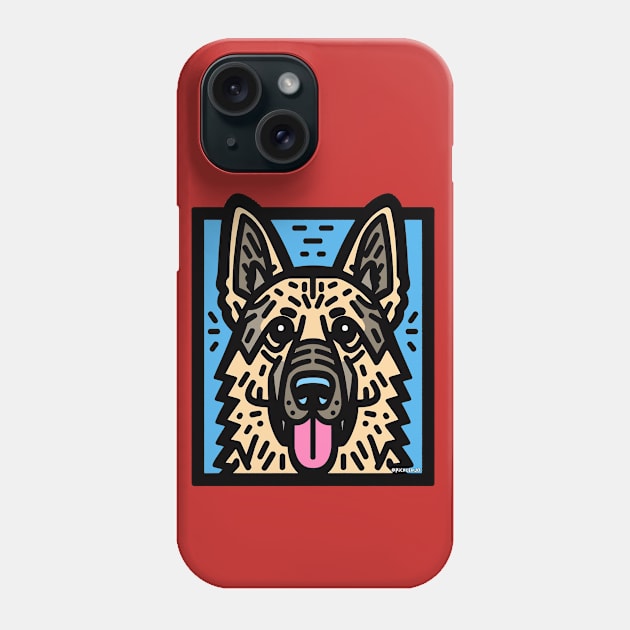 German Shepherd Pop Art Phone Case by Sketchy