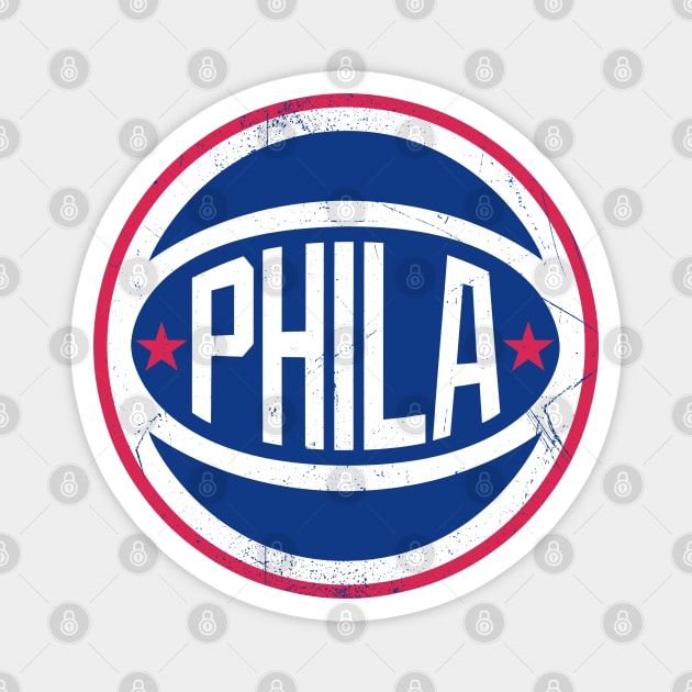 Phila Retro Ball - White Magnet by KFig21