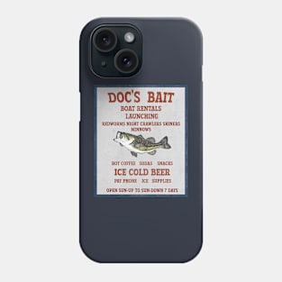 Rustic Vintage Bait Shop Store Sign Phone Case