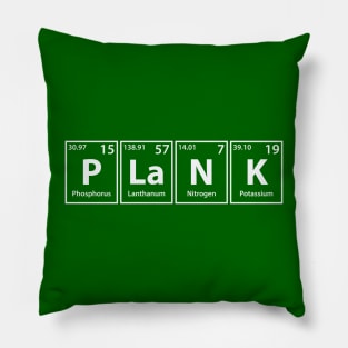 Plank (P-La-N-K) Periodic Elements Spelling Pillow