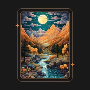 Harmonious Mountain Tapestry Color T-Shirt