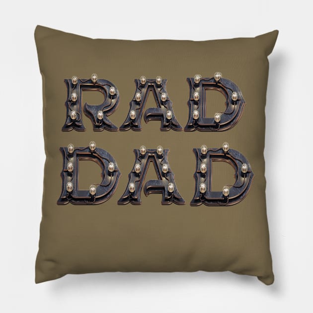 Rad Dad Pillow by AlondraHanley