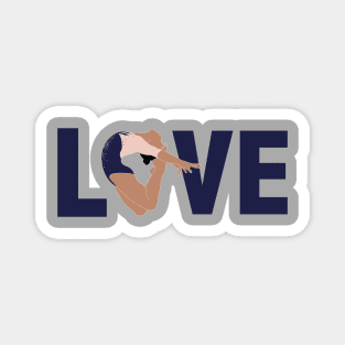 LOVE  - Gymnastics Magnet