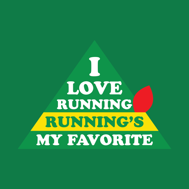 I Love Running Running's My Favorite Funny Christmas Runner by PodDesignShop