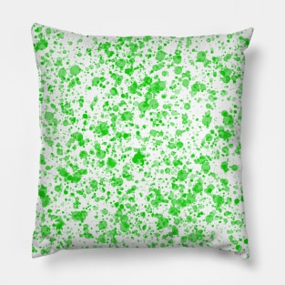 Abstract green paint splatter effect Pillow