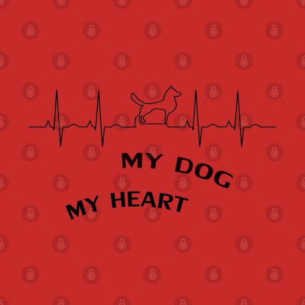 Love Dogs For Heart! Tshirt For Men and Women by amelsara