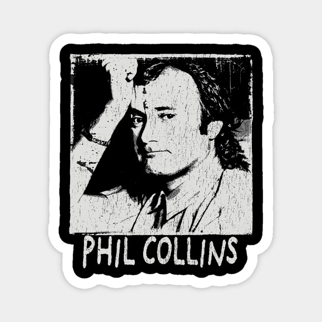 phil collins grunge retro Magnet by mnd_Ξkh0s