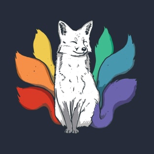 Pride Rainbow LGBTQ Fox Kitsune T-Shirt