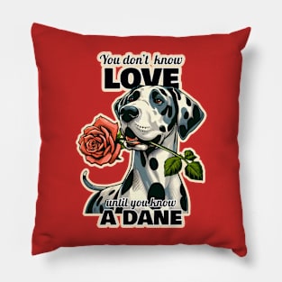 Great Dane Valentine's day Pillow