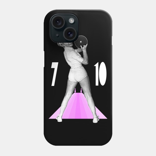 Hit That 7-10 Split // Retro Bowling Humor Phone Case by darklordpug