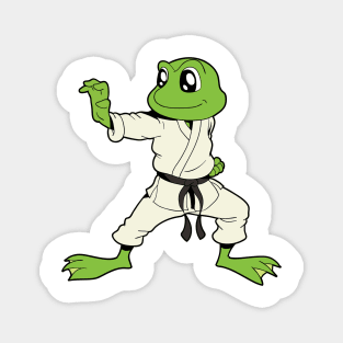 Comic Gecko does Karate Magnet