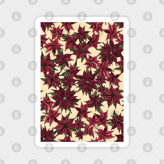 Poinsettia Pattern Magnet by hdconnelly